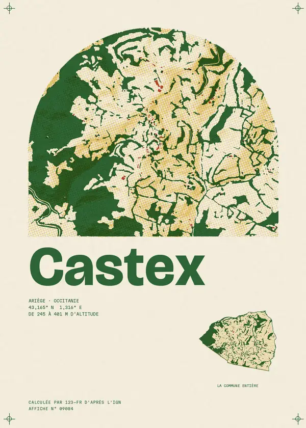 Affiche de Castex, calculée par 123-fr d'après l'IGN