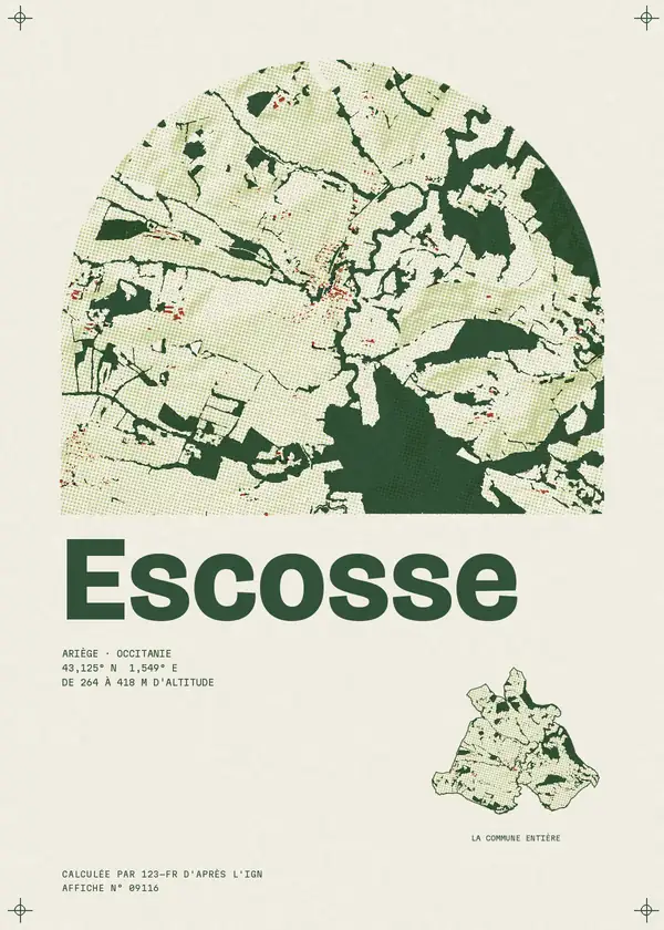 Affiche de Escosse, calculée par 123-fr d'après l'IGN