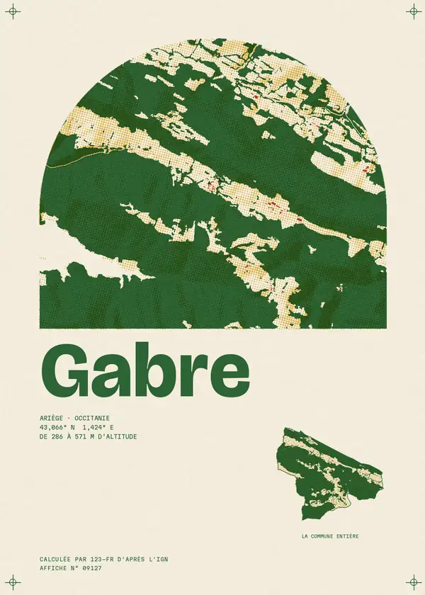 Affiche de Gabre, calculée par 123-fr d'après l'IGN