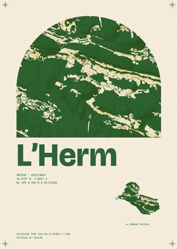 Affiche de L'Herm, calculée par 123-fr d'après l'IGN