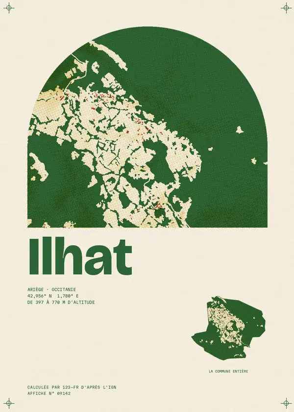 Affiche de Ilhat, calculée par 123-fr d'après l'IGN