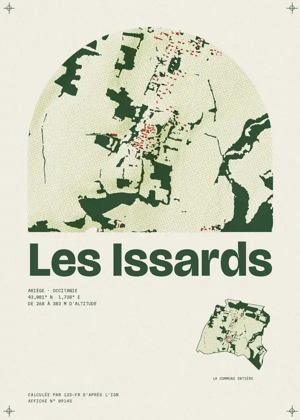 Affiche de Les Issards, calculée par 123-fr d'après l'IGN