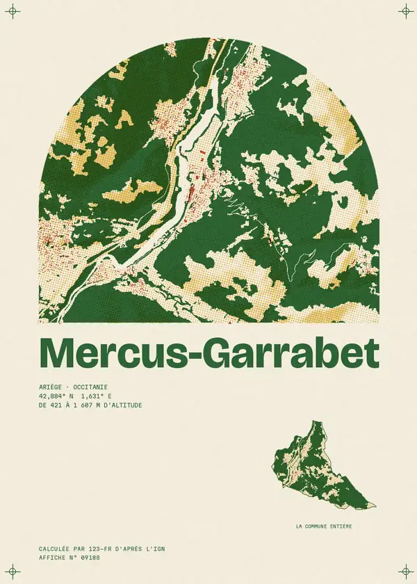 Affiche de Mercus-Garrabet, calculée par 123-fr d'après l'IGN