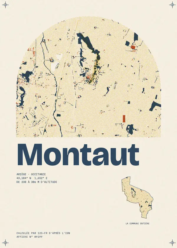 Affiche de Montaut, calculée par 123-fr d'après l'IGN