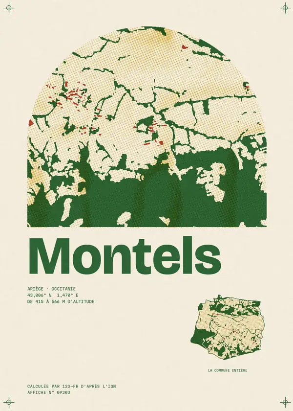 Affiche de Montels, calculée par 123-fr d'après l'IGN