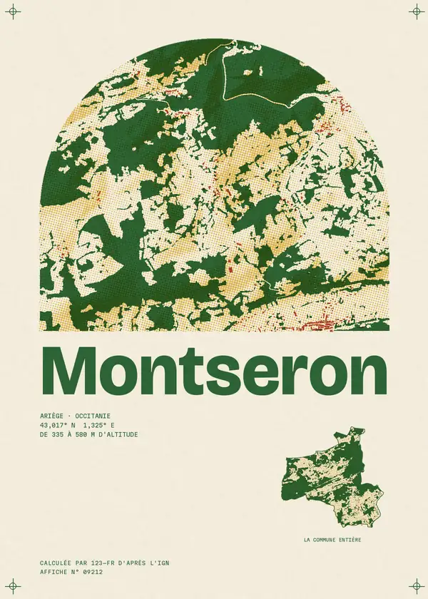 Affiche de Montseron, calculée par 123-fr d'après l'IGN
