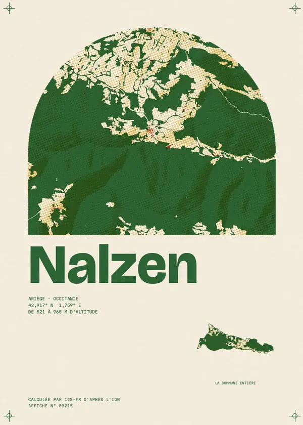 Affiche de Nalzen, calculée par 123-fr d'après l'IGN