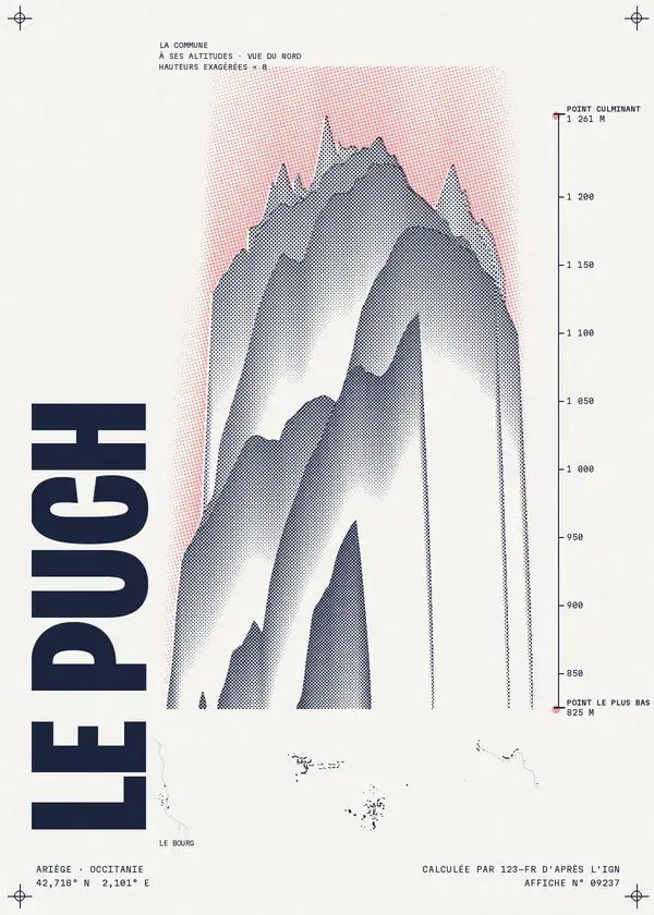 Affiche de Le Puch, calculée par 123-fr d'après l'IGN