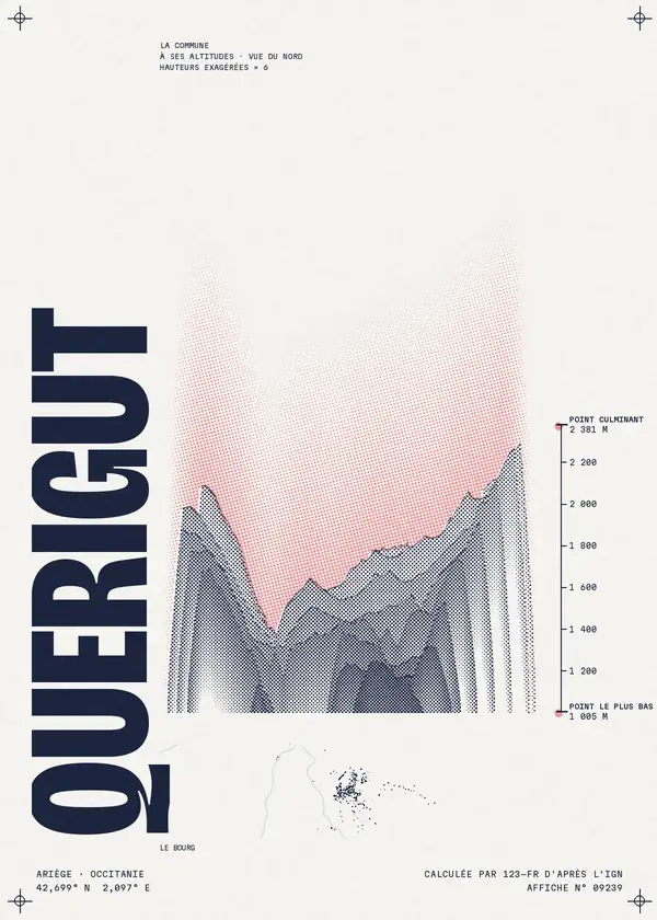 Affiche de Quérigut, calculée par 123-fr d'après l'IGN
