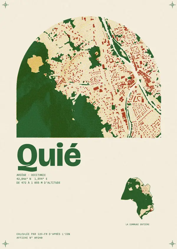 Affiche de Quié, calculée par 123-fr d'après l'IGN
