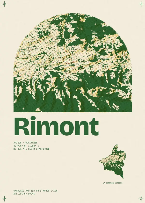 Affiche de Rimont, calculée par 123-fr d'après l'IGN