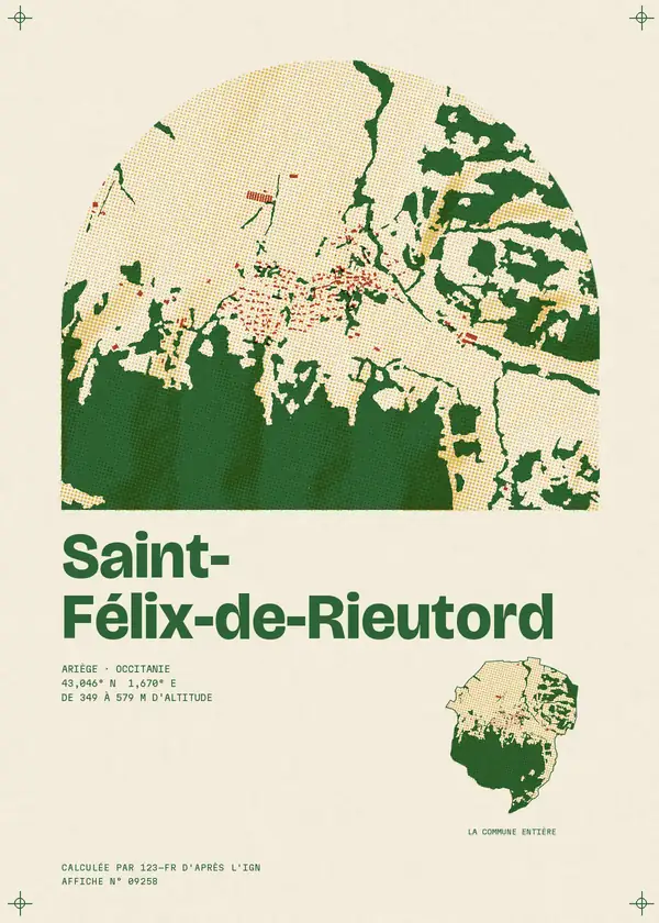 Affiche de Saint-Félix-de-Rieutord, calculée par 123-fr d'après l'IGN