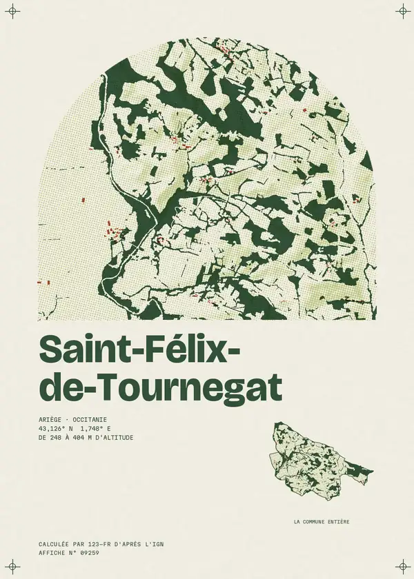 Affiche de Saint-Félix-de-Tournegat, calculée par 123-fr d'après l'IGN