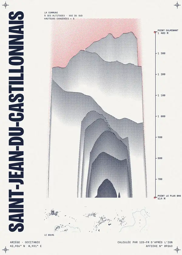 Affiche de Saint-Jean-du-Castillonnais, calculée par 123-fr d'après l'IGN