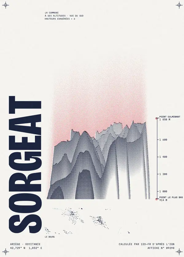Affiche de Sorgeat, calculée par 123-fr d'après l'IGN