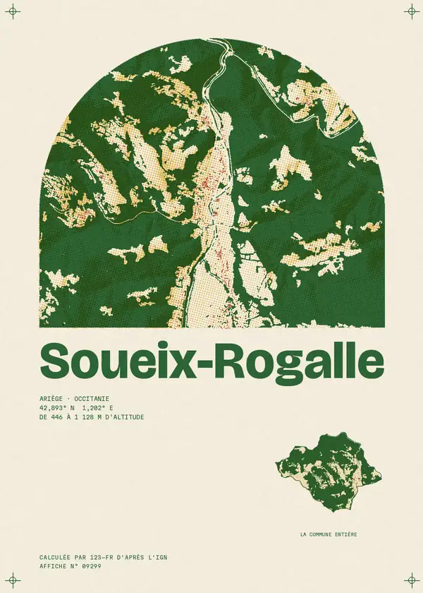 Affiche de Soueix-Rogalle, calculée par 123-fr d'après l'IGN