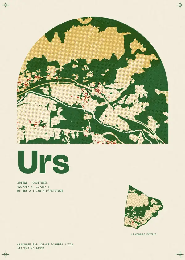 Affiche de Urs, calculée par 123-fr d'après l'IGN