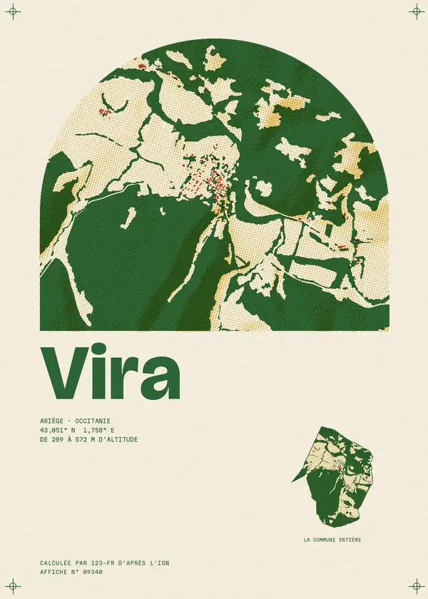 Affiche de Vira, calculée par 123-fr d'après l'IGN