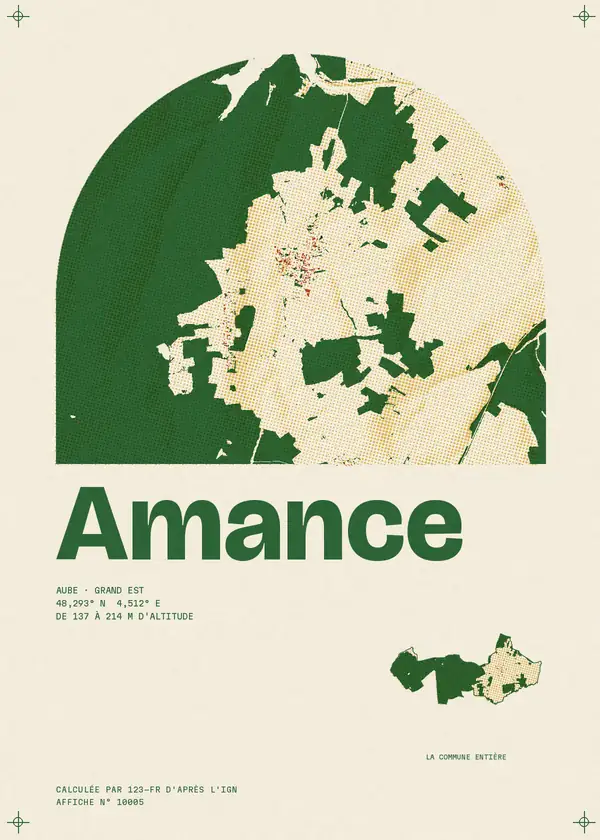 Affiche de Amance, calculée par 123-fr d'après l'IGN