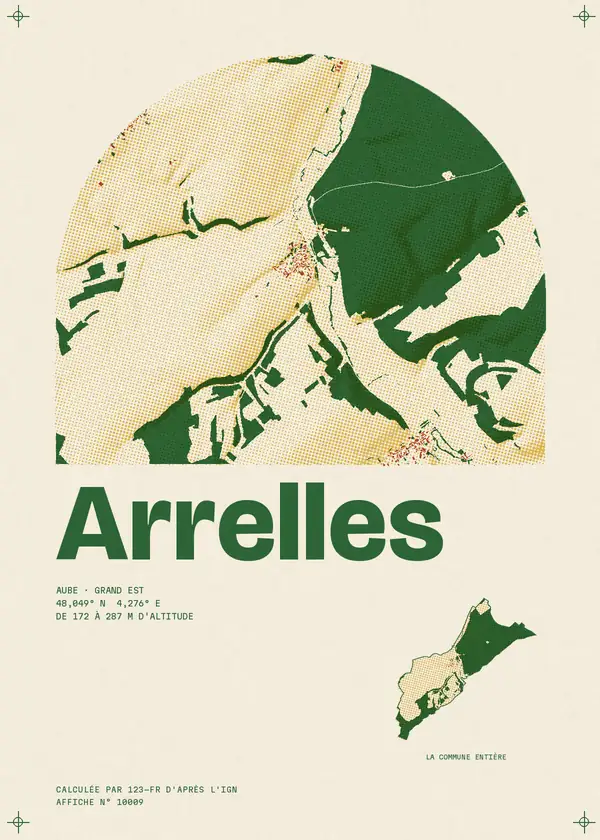 Affiche de Arrelles, calculée par 123-fr d'après l'IGN