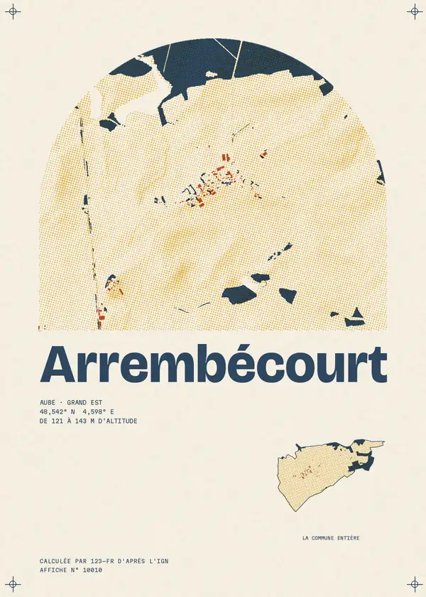Affiche de Arrembécourt, calculée par 123-fr d'après l'IGN