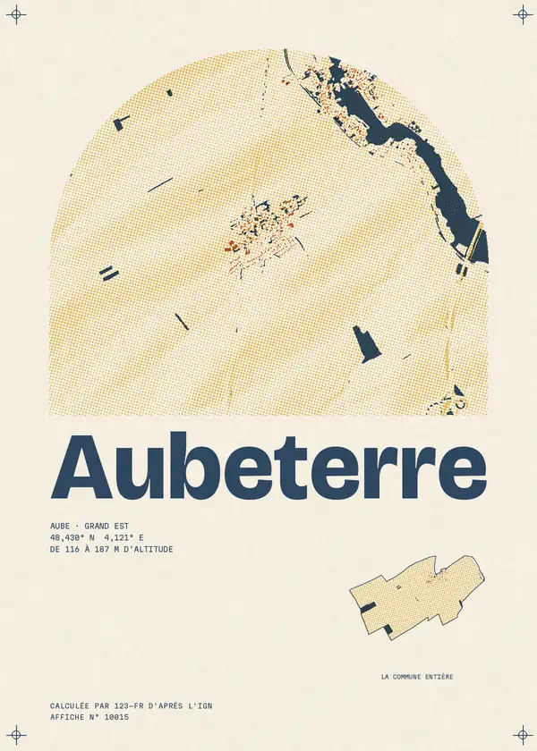 Affiche de Aubeterre, calculée par 123-fr d'après l'IGN