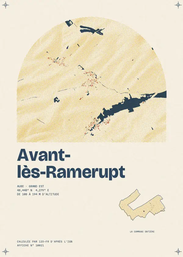 Affiche de Avant-lès-Ramerupt, calculée par 123-fr d'après l'IGN