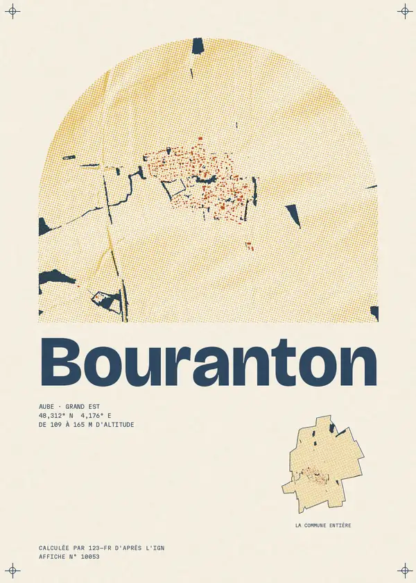 Affiche de Bouranton, calculée par 123-fr d'après l'IGN