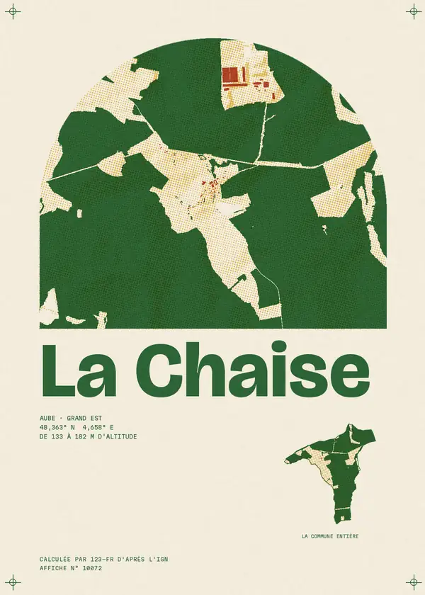 Affiche de La Chaise, calculée par 123-fr d'après l'IGN