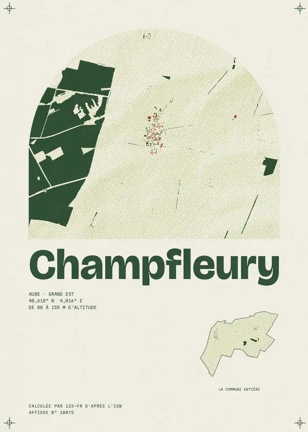 Affiche de Champfleury, calculée par 123-fr d'après l'IGN