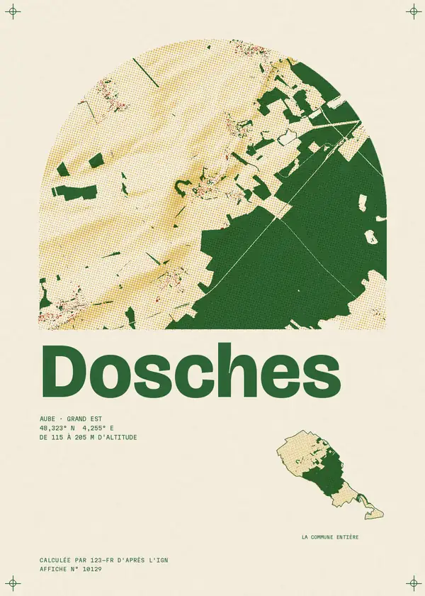 Affiche de Dosches, calculée par 123-fr d'après l'IGN