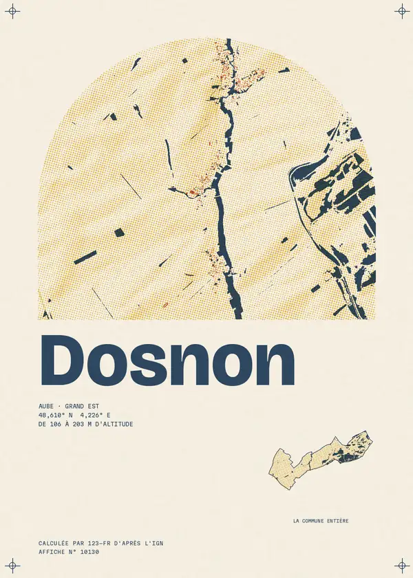 Affiche de Dosnon, calculée par 123-fr d'après l'IGN