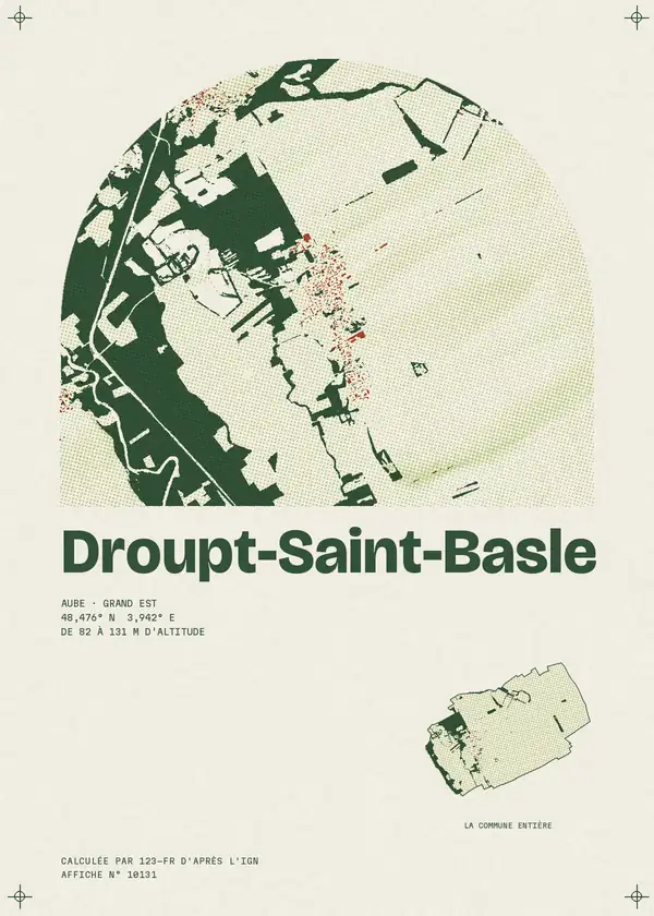 Affiche de Droupt-Saint-Basle, calculée par 123-fr d'après l'IGN