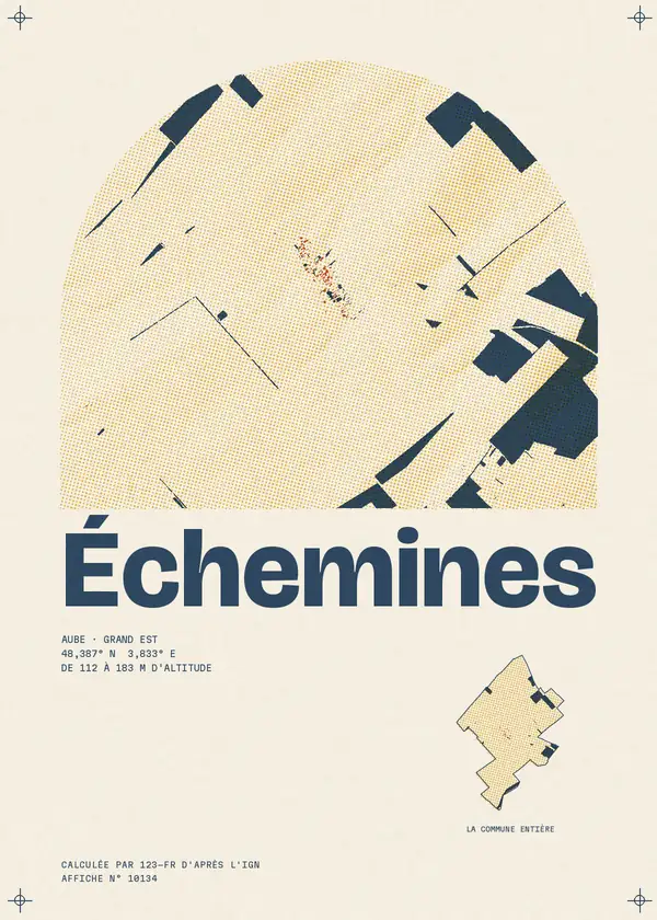 Affiche de Échemines, calculée par 123-fr d'après l'IGN