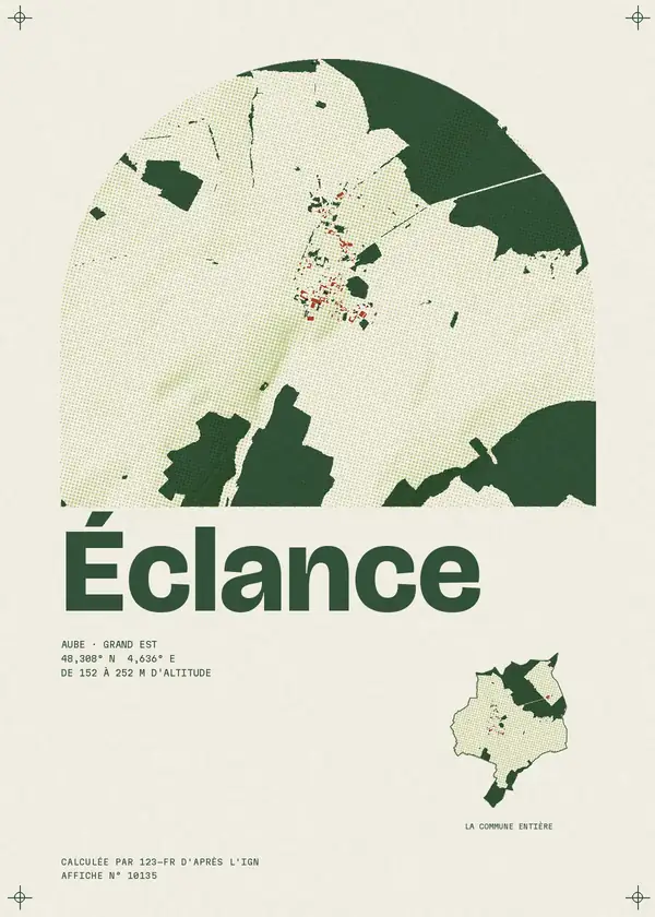Affiche de Éclance, calculée par 123-fr d'après l'IGN