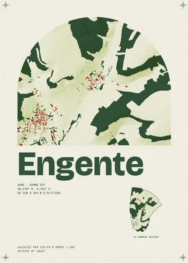 Affiche de Engente, calculée par 123-fr d'après l'IGN