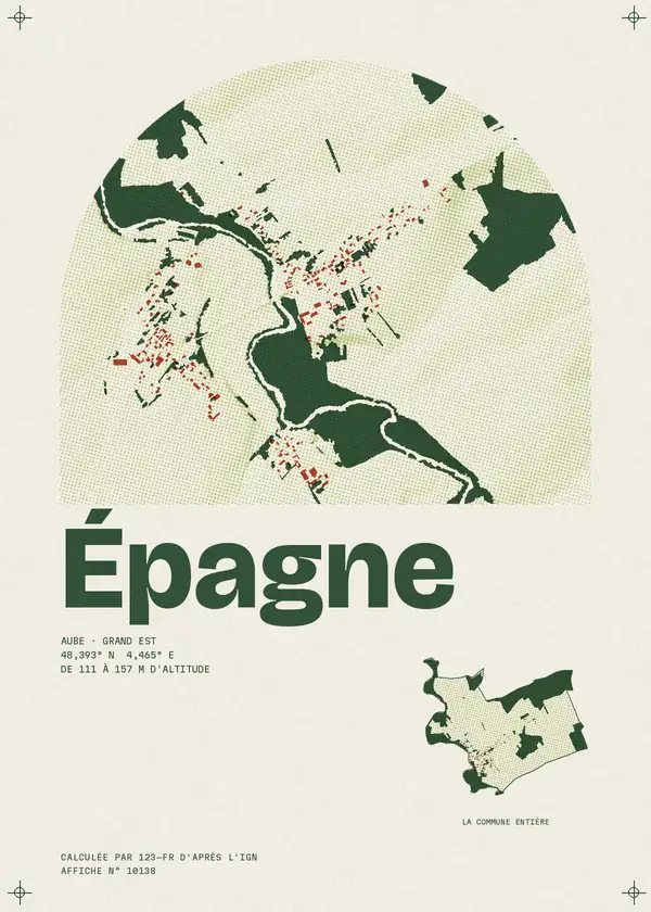 Affiche de Épagne, calculée par 123-fr d'après l'IGN