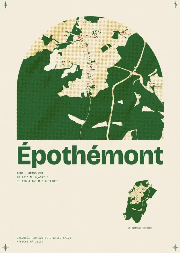 Affiche de Épothémont, calculée par 123-fr d'après l'IGN