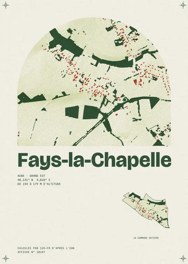 Affiche de Fays-la-Chapelle, calculée par 123-fr d'après l'IGN
