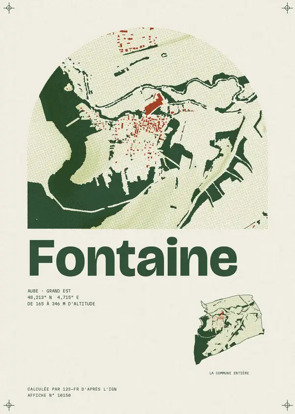 Affiche de Fontaine, calculée par 123-fr d'après l'IGN