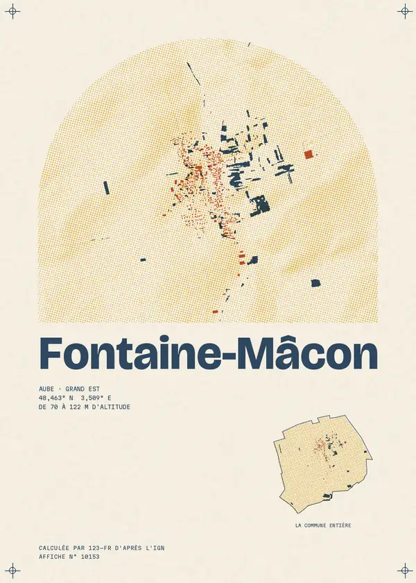 Affiche de Fontaine-Mâcon, calculée par 123-fr d'après l'IGN