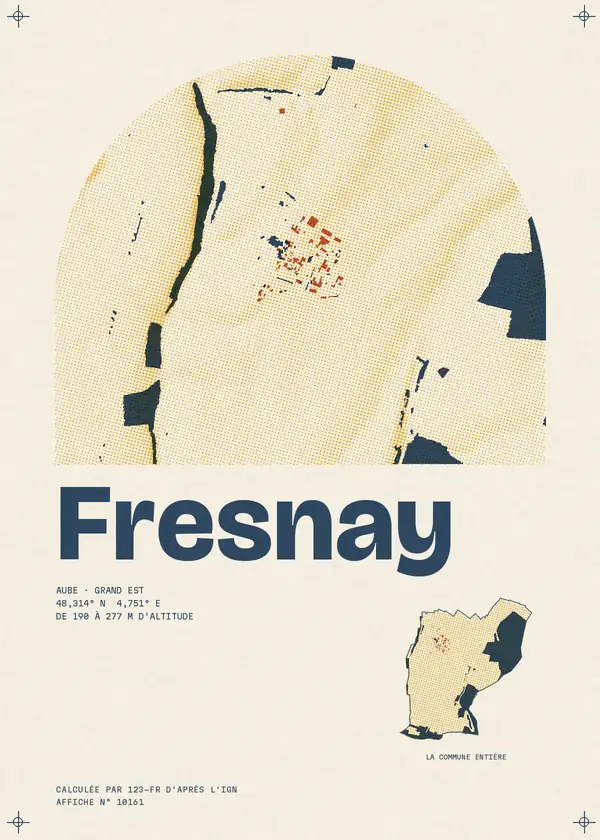 Affiche de Fresnay, calculée par 123-fr d'après l'IGN