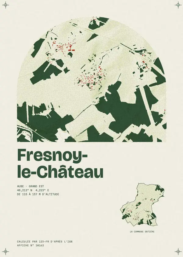 Affiche de Fresnoy-le-Château, calculée par 123-fr d'après l'IGN