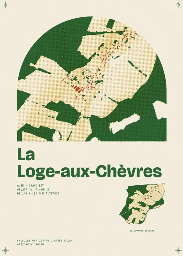 Affiche de La Loge-aux-Chèvres, calculée par 123-fr d'après l'IGN