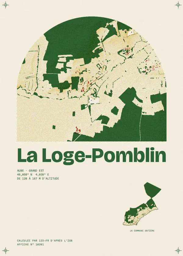 Affiche de La Loge-Pomblin, calculée par 123-fr d'après l'IGN