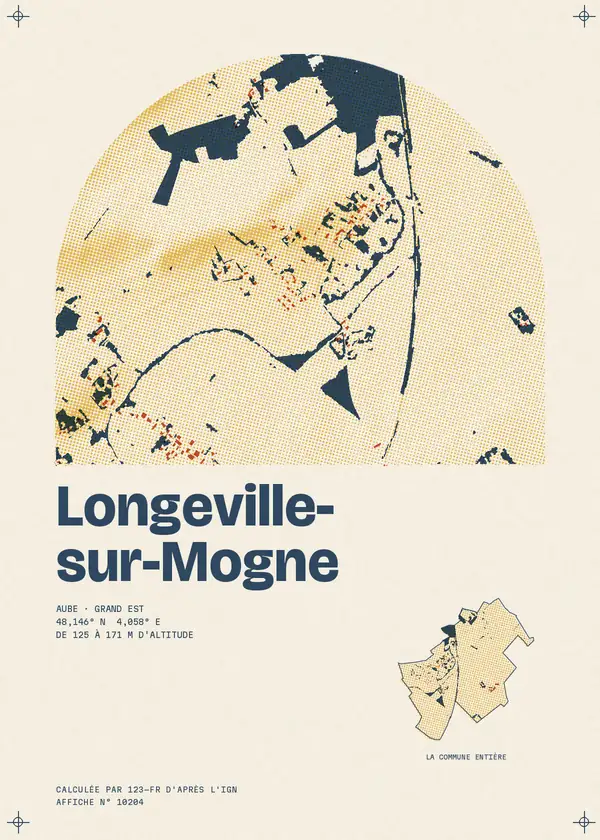 Affiche de Longeville-sur-Mogne, calculée par 123-fr d'après l'IGN