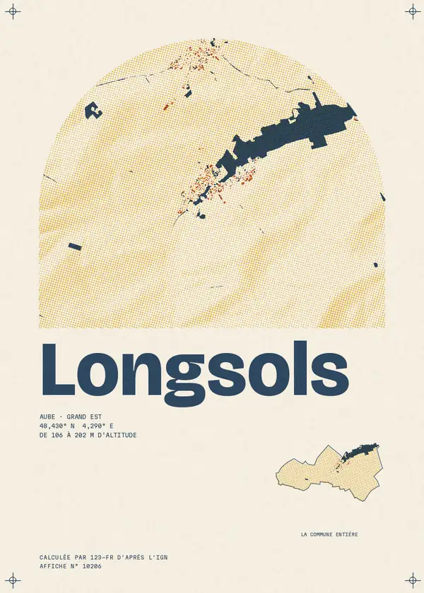 Affiche de Longsols, calculée par 123-fr d'après l'IGN