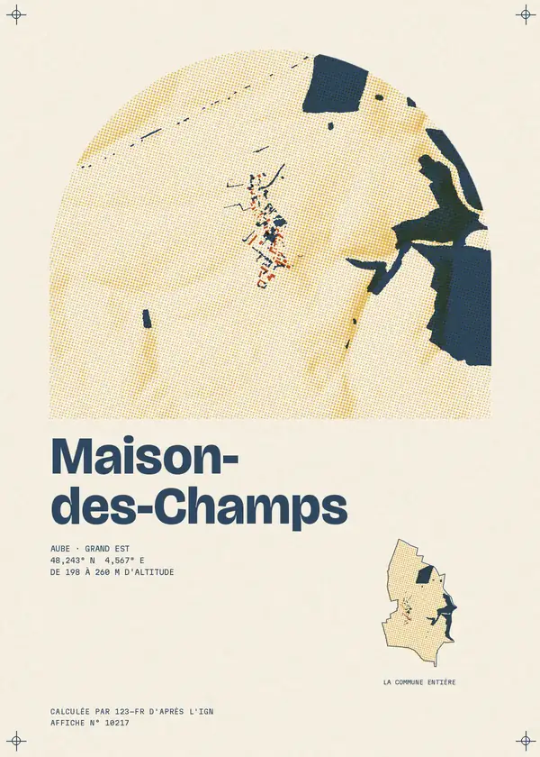 Affiche de Maison-des-Champs, calculée par 123-fr d'après l'IGN