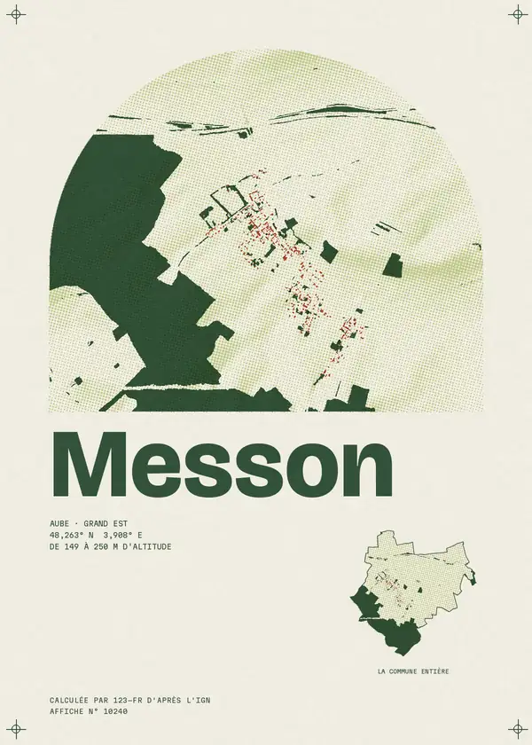 Affiche de Messon, calculée par 123-fr d'après l'IGN