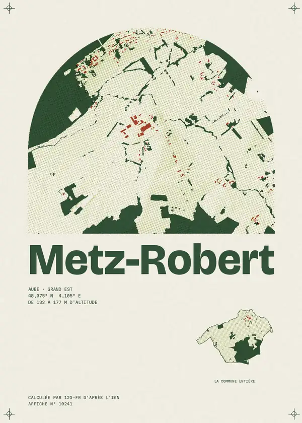 Affiche de Metz-Robert, calculée par 123-fr d'après l'IGN